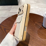 Card slot pocket wallet-style leather phone case For iPhone