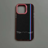 Cool car lights carbon fiber pattern case for iPhone
