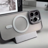 Luxury Spiricle Magnetic Camera Protection Matte Case for iPhone