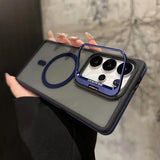 Magnetic Metal Lens Protection Stand Case For Galaxy Samsung