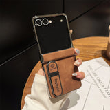 Slim, shock-resistant protective case with a business style For Samsung Z Flip
