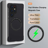 Luxury Ultra Slim Magnetic Frameless Solid Color Phone Case for Samsung
