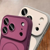 Color-blocking matte magnetic case For iPhone