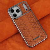 Luxury Fashion Snake-Patterned Leather Case For iPhone