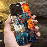 Graffiti-Style Portrait Canvas Phone Case For iPhone