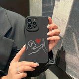 Cat Dog High Five Silicone Case For iPhone
