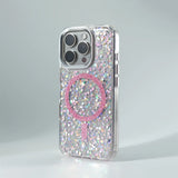 Glitter Foils Magnetic Wireless Charging Case for iPhone
