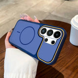 Luxury color-blocked frosted magnetic phone case For Samsung