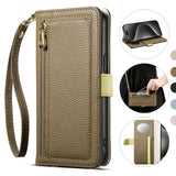 Crossbody Zipper Wallet Card Holder with a mirror Case for Samsung