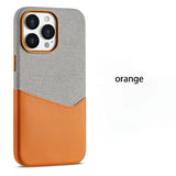 Double Leather Microfiber Flocked Magnetic Phone Case For iPhone