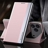 Luxury Plating Leather Flip Case For iPhone