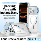 Luxury Clear Lens Flip Stand MagSafe Case For iPhone