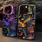 Stylish graffiti black comic book style phone case For iPhone
