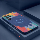 Silicone Graffiti Smile  Magnetic Case for Samsung