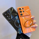 360° Rotating Stand MagSafe Magnetic Phone Case For Samsung