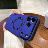 Luxury Matte Leather For Magnetic Case For iPhone