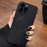 Magnetic Luxury Matte Soft Case For iPhone