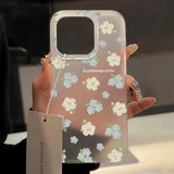 Translucent Slim Silky Skin Matte Flowers Phone Case For iPhone