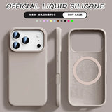 New Magnetic Official Liquid Silicone Case For iPhone