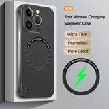 Luxury Ultra Slim Magnetic Frameless Solid Color Case for iPhone