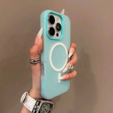 Luxury Candy Magnetic Wireless Charge Matte Phone Case For iPhone