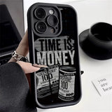 Time is Money Printed Soft Case For iPhone
