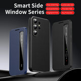 Smart Leather Window View Touch Display Flip Shell Case for Samsung