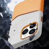 Double Leather Microfiber Flocked Magnetic Phone Case For iPhone