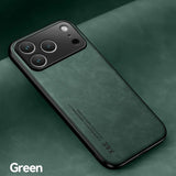 Luxury Leather Skin Feeling Magnetic Case For iPhone