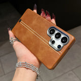 Vintage Leather Magnetic Case for Samsung