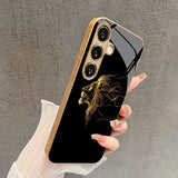 Premium Gold Paint Lion  Phone Case For Samsung