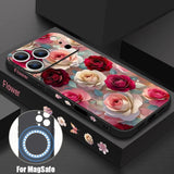 Rose Flowers Patterned Phone Case For iPhone