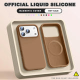 New Magnetic Official Liquid Silicone Case For iPhone