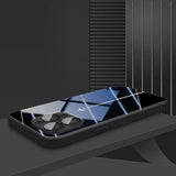 Sky Airplane Contrail Pattern Tempered Glass Phone Case For iPhone