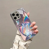 Colorful Butterfly For Apple Pattern Electroplated Tempered Glass Case For iPhone