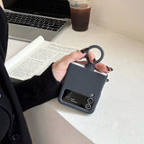 Original Fluorescence Color Liquid Silicone Ring Holder Case For Samsung Galaxy Z Flip