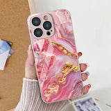 Marble Pattern Tempered Glass Case For iPhone