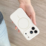 Magnetic Solid Color Silicone Case For iPhone