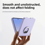 Skin Feel Hard Phone with Ring Hinge Protective Case for Samsung Galaxy Z Flip
