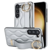 Leather Ring Wrist Strap Case for Samsung Galaxy