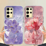 Luxury INS Lotus Flower Colorful Y2K Girls Print Women Case For Samsung