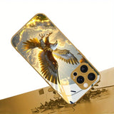 Cool Golden Eagle Pattern Gold Metallic Paint Phone Case For iPhone