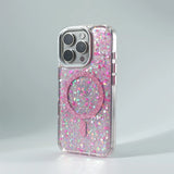 Glitter Foils Magnetic Wireless Charging Case for iPhone