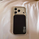 "Ins-style" striped floral electroplated epoxy phone case For iPhone
