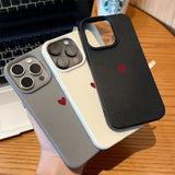 Simple Red Love Heart Soft TPU Phone Case For iPhone
