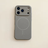 Magnetic Solid Color Silicone Case For iPhone