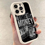 Time is Money Printed Soft Case For iPhone