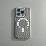 Ultrathin Frosted Geometric Elements Wireless Charging Case For iPhone