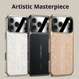 Luxurious Leather Back Electroplated Soft TPU Case For iPhone