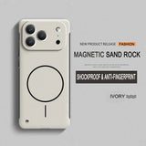 Magnetic PC Matte Frosted Frameless Case For iPhone